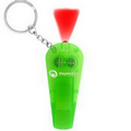 Green Light Up Whistle Flashlight w/ Keychain